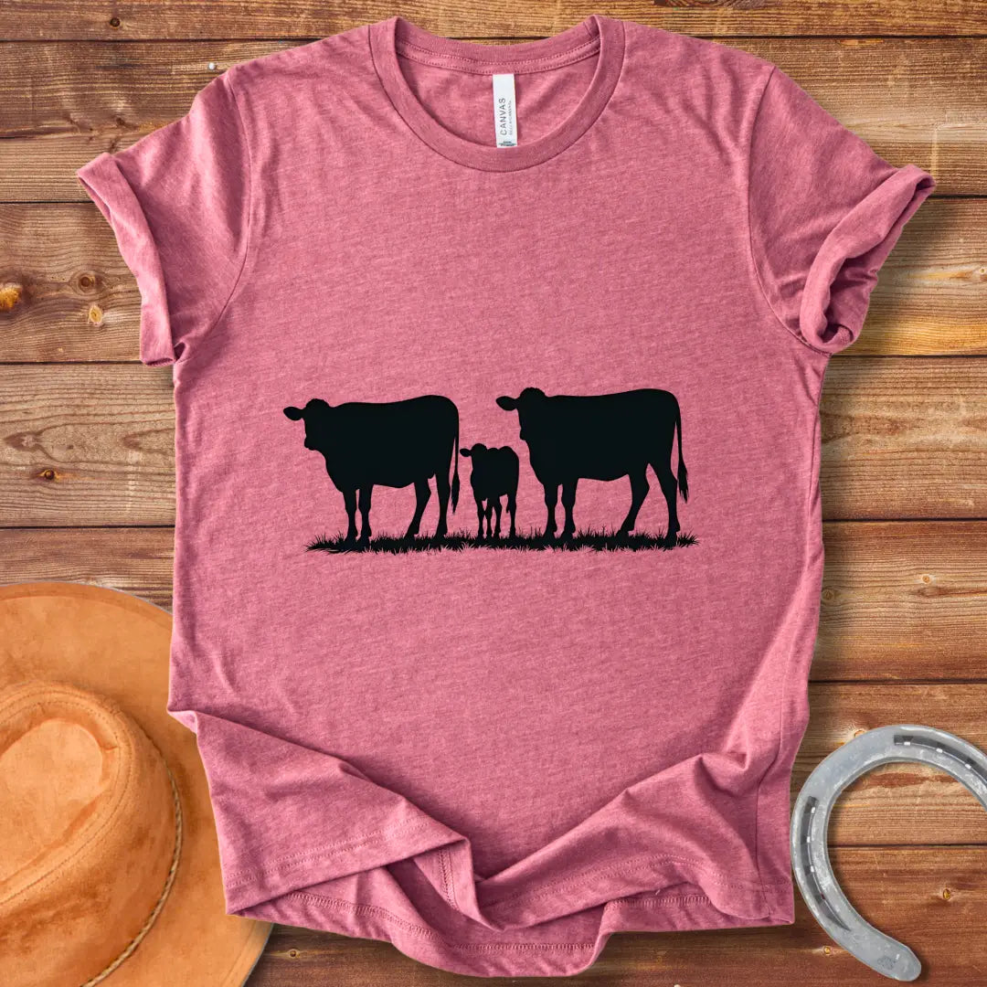 Cow Family Abstract T-Shirt