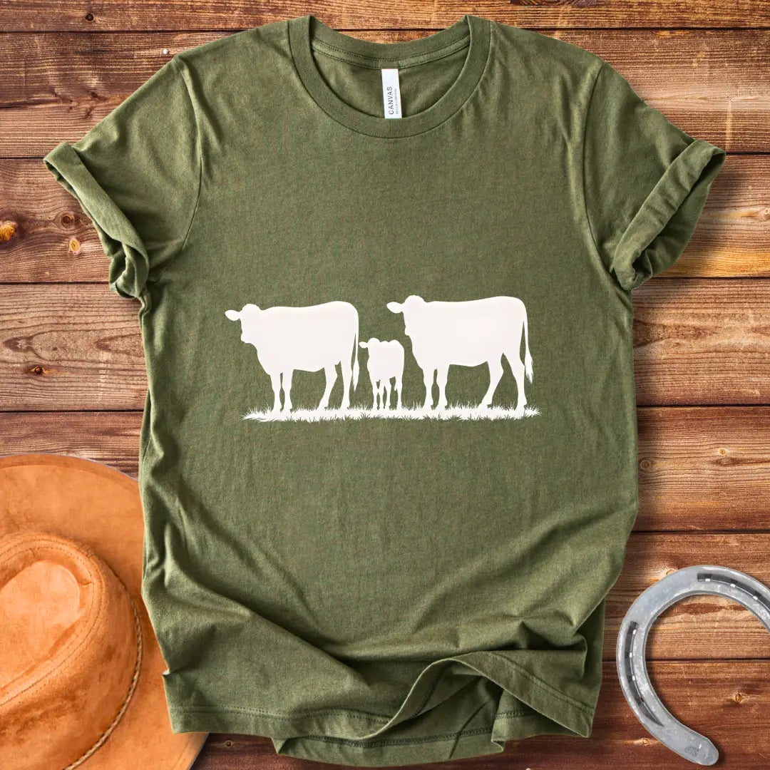 Cow Family Abstract T-Shirt