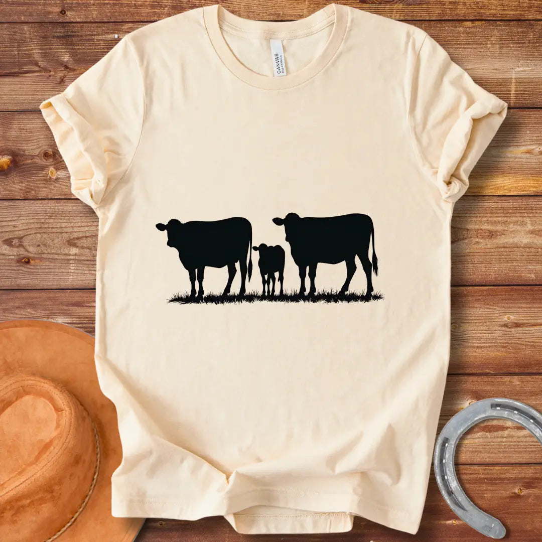 Cow Family Abstract T-Shirt