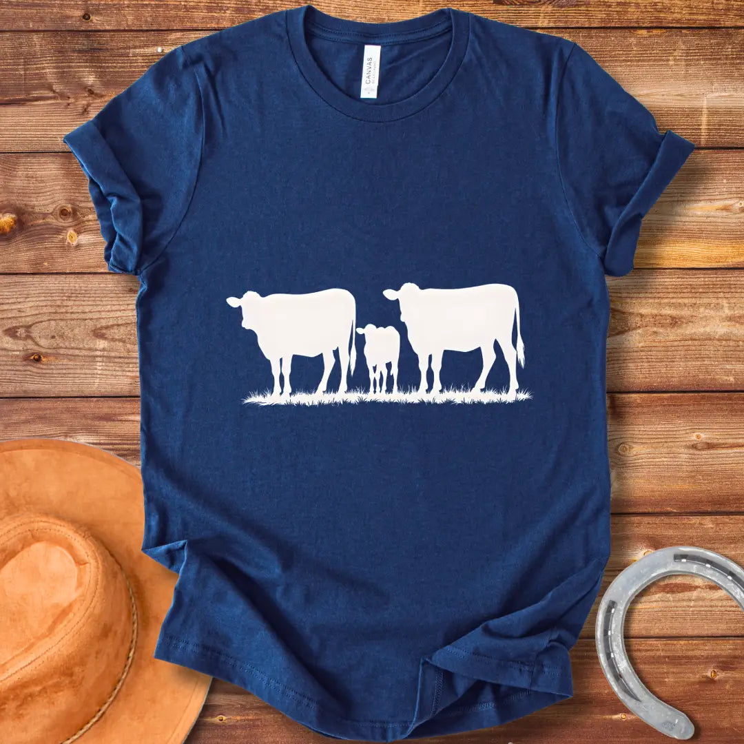 Cow Family Abstract T-Shirt