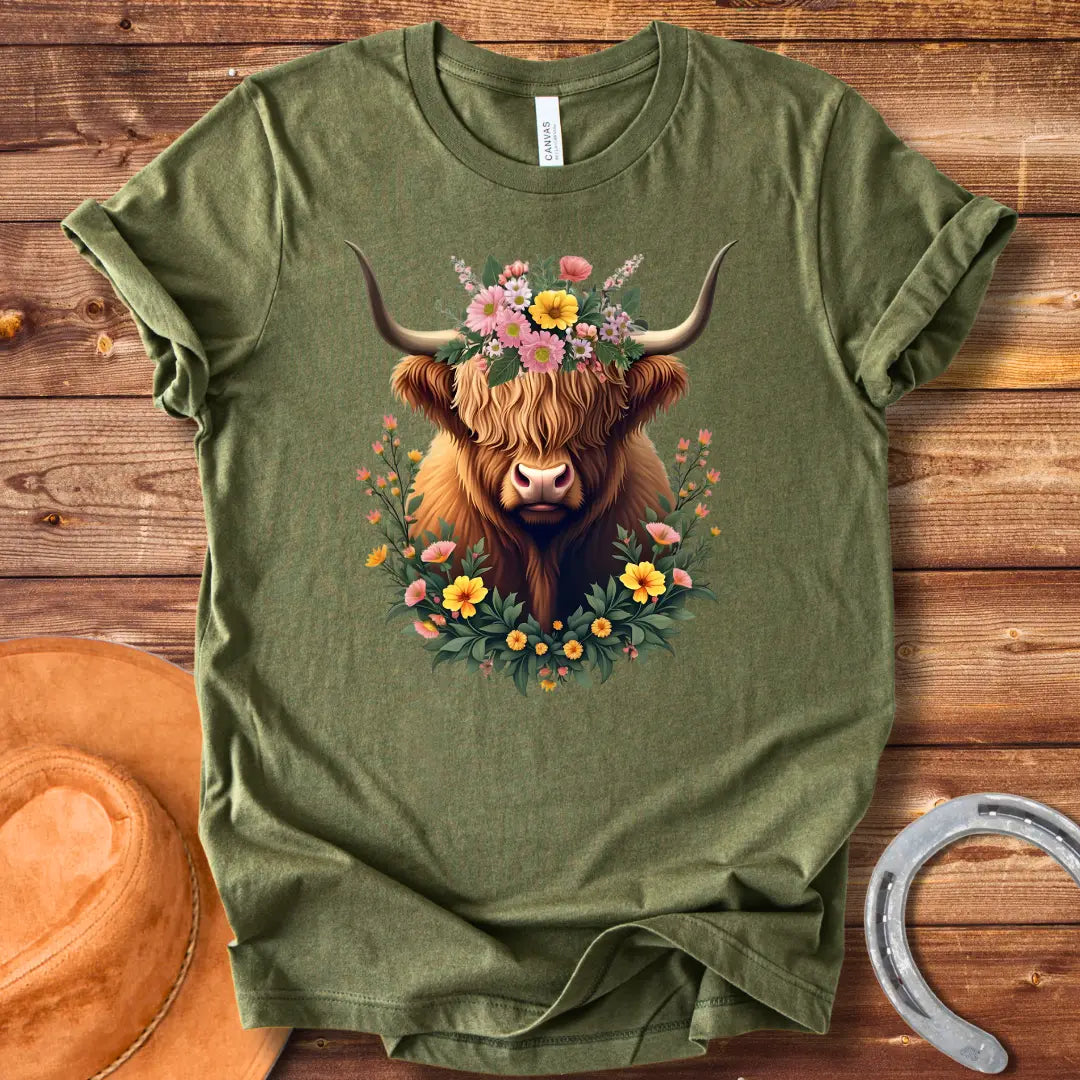 Majestic Highland Cow T-Shirt