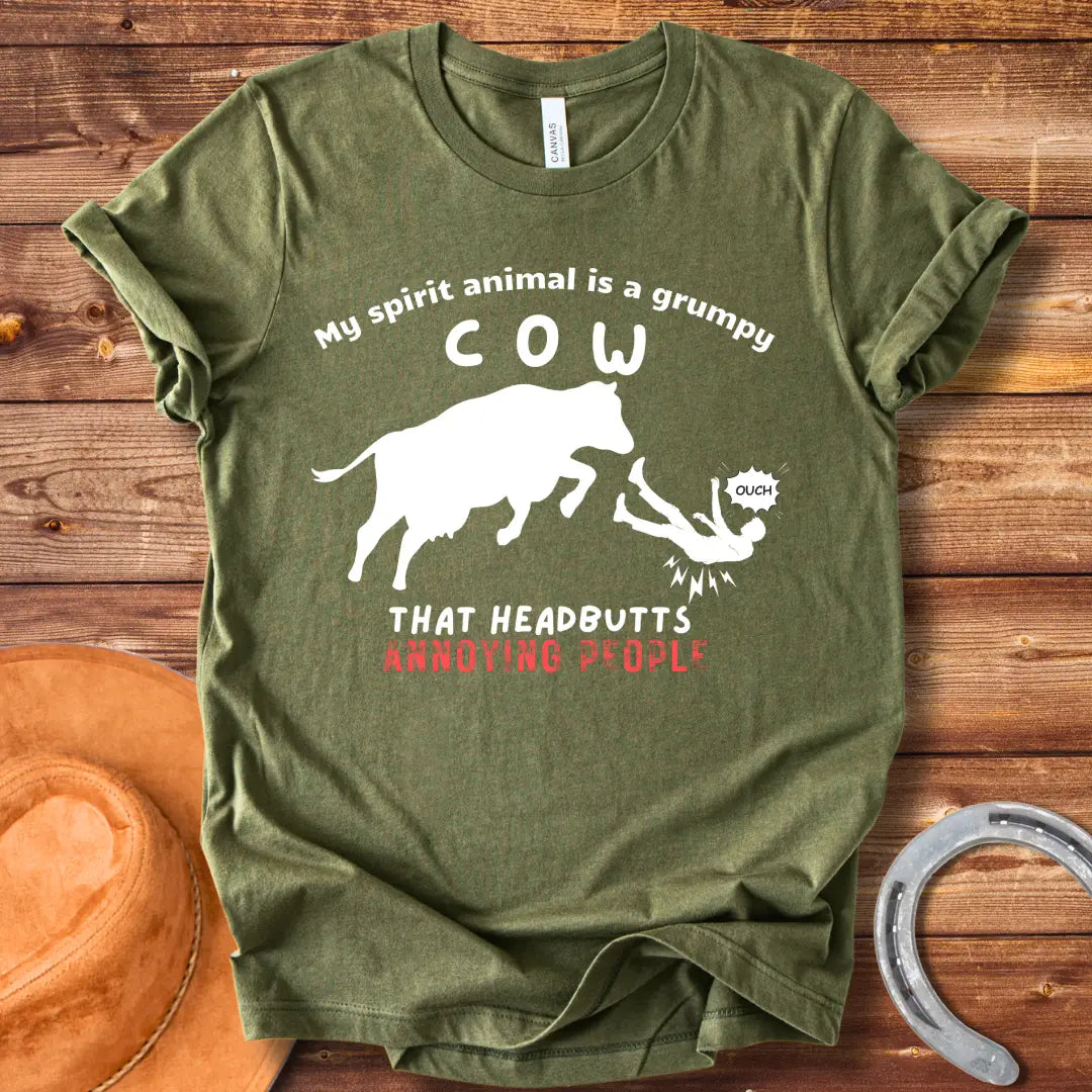 Grumpy Cow Spirit Animal T-Shirt