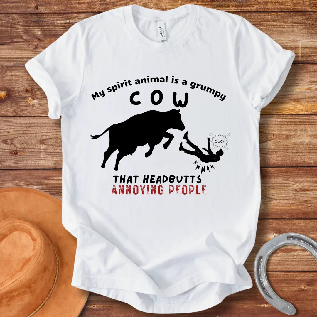 Grumpy Cow Spirit Animal T-Shirt