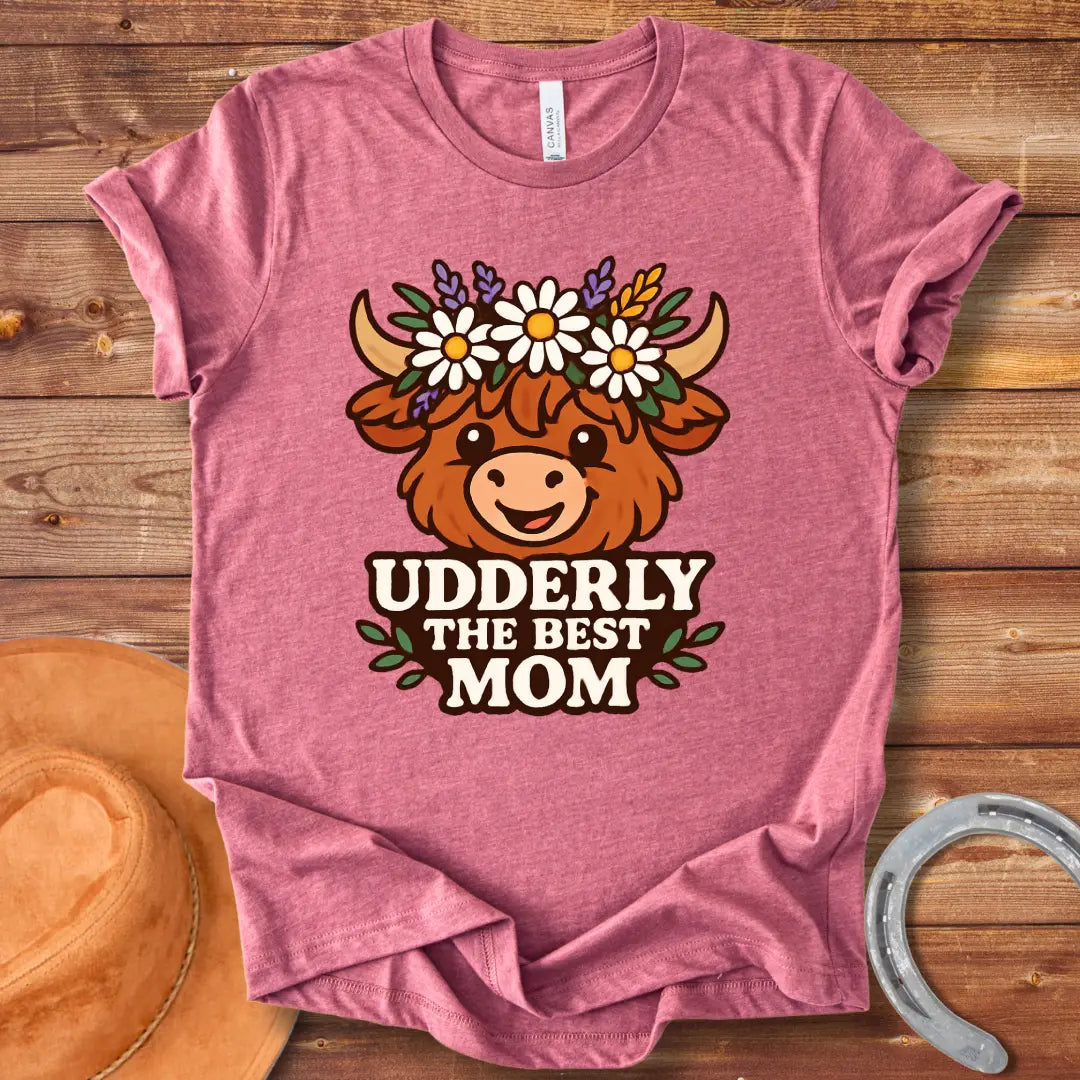 Udderly The Best Mom Vintage T-Shirt