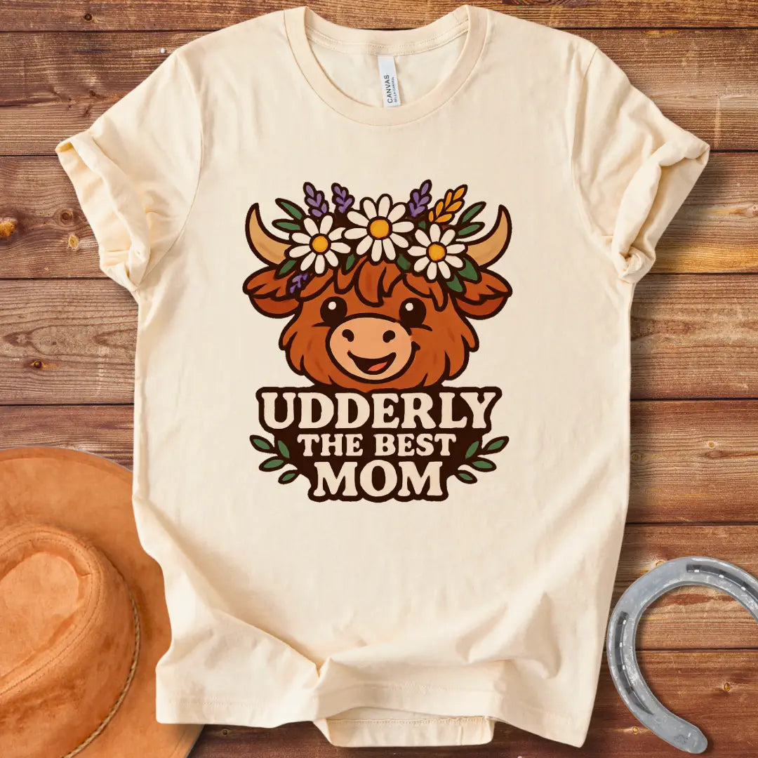 Udderly The Best Mom Vintage T-Shirt