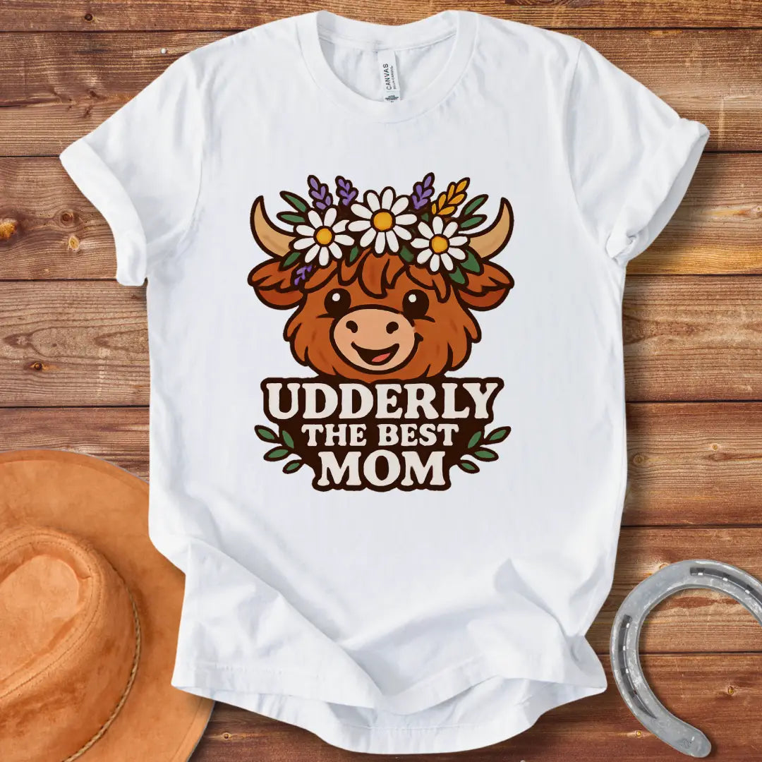 Udderly The Best Mom Vintage T-Shirt