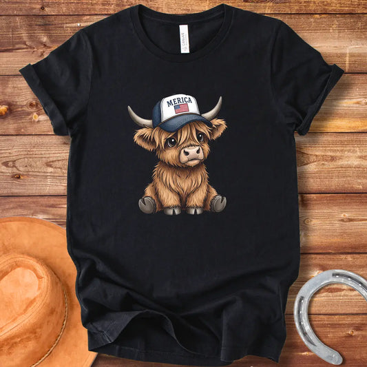 American Cutie Cow with Trucker Hat T-Shirt