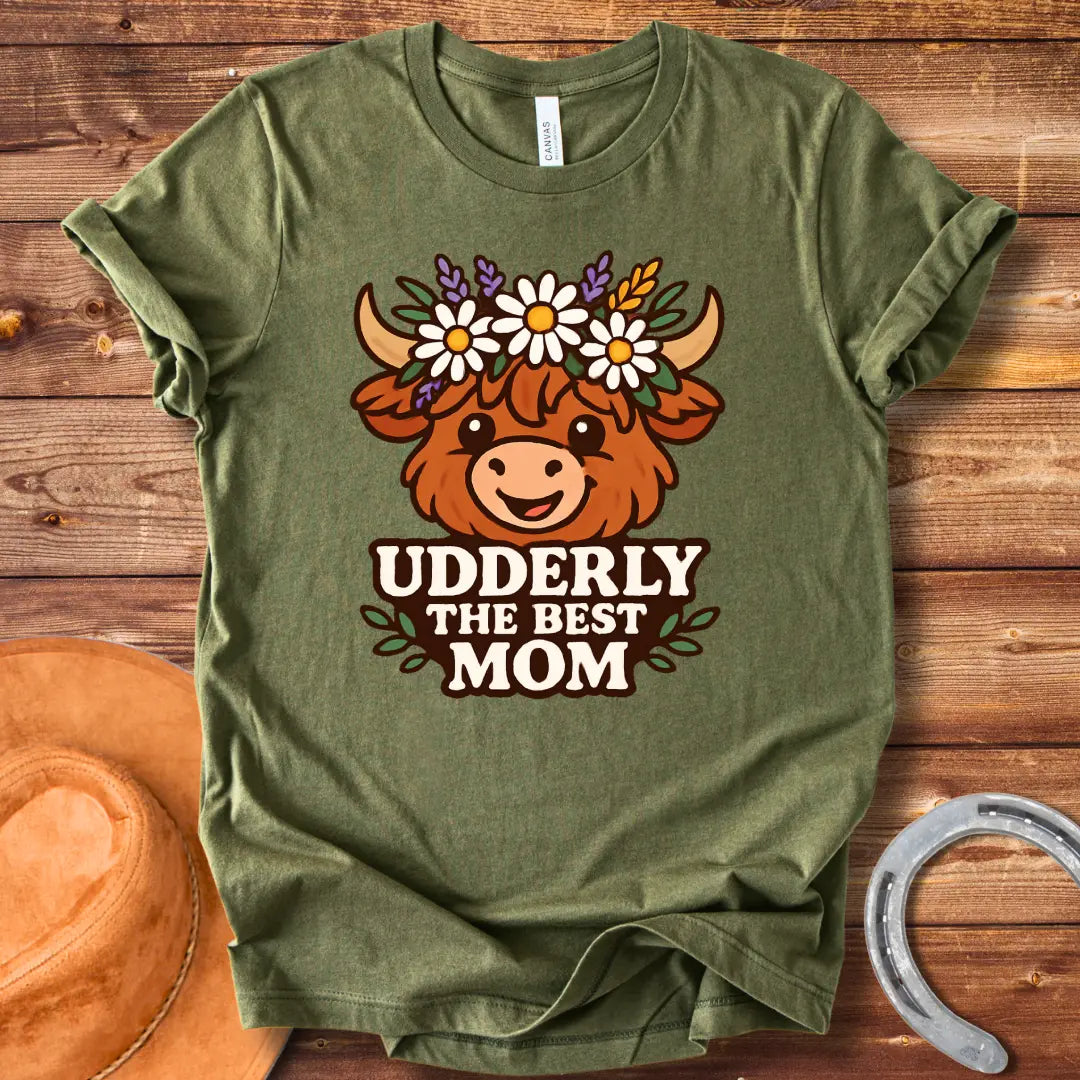 Udderly The Best Mom Vintage T-Shirt