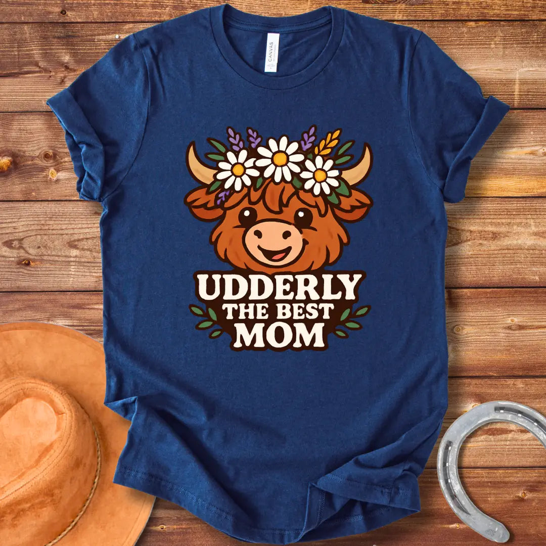 Udderly The Best Mom Vintage T-Shirt